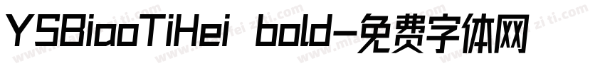 YSBiaoTiHei bold字体转换